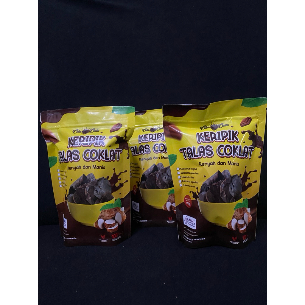 

New Packaging Keripik Talas Coklat