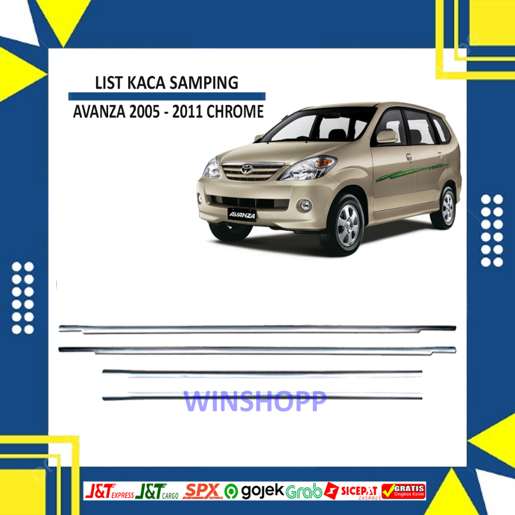 LIST KACA SAMPING AVANZA 2005 - 2011 CHROME