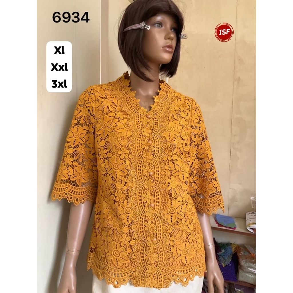 Blouse BROKAT CZ Bahan Full Brokat