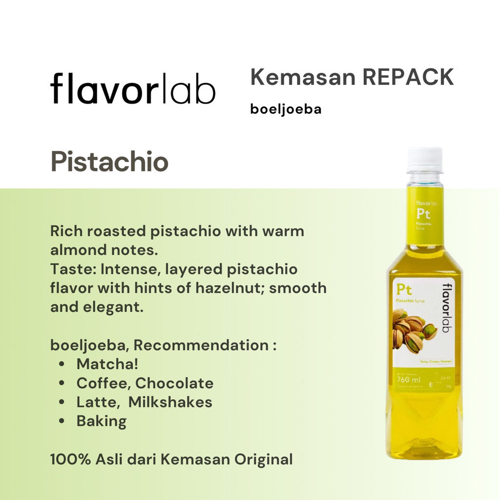 

Flavorlab - Pistachio Syrup Repack [30, 50, 100] g