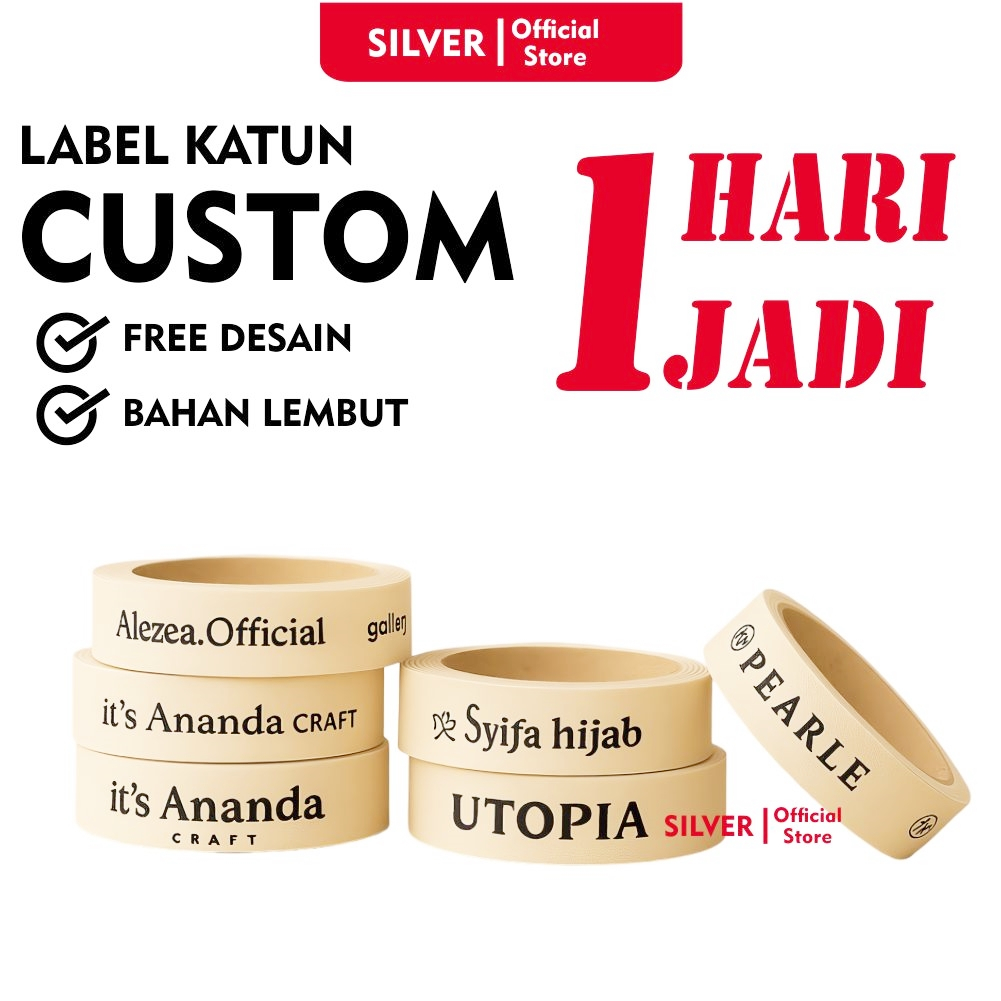 

Label Baju 100 pcs / Label Hijab / Label Woven Damask Subtitute