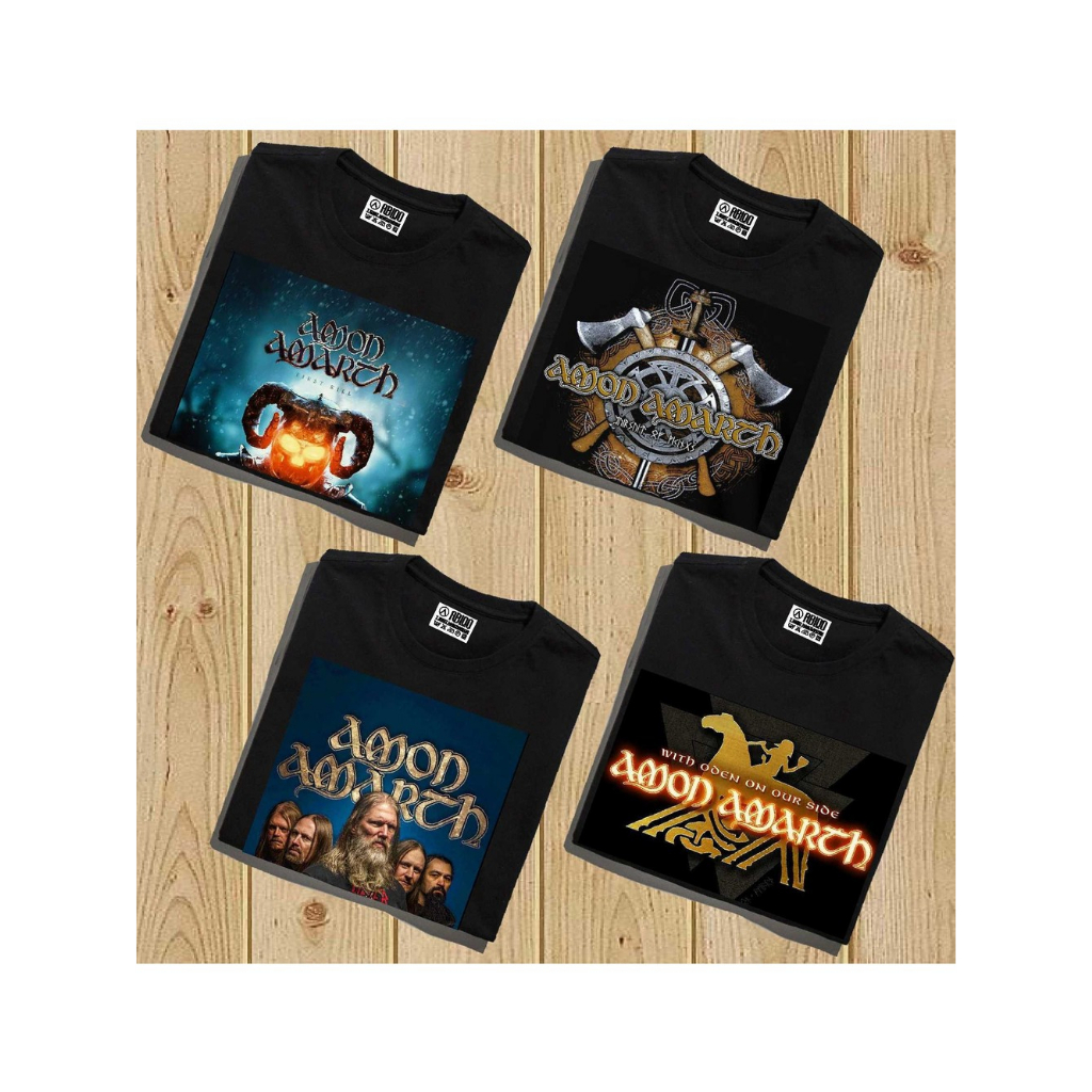 FF - PAKET HEMAT ( 100RB = 4 PCS KAOS ) Kaos band AMON AMARTH keren nyaman bahan 24s pria wanita