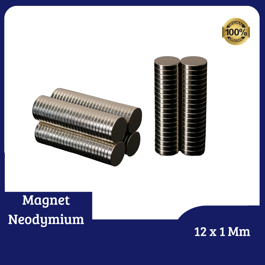 Magnet Neodymium Bulat 12mm Mahnet Koin 12 x 1 mm 12*1 12x1