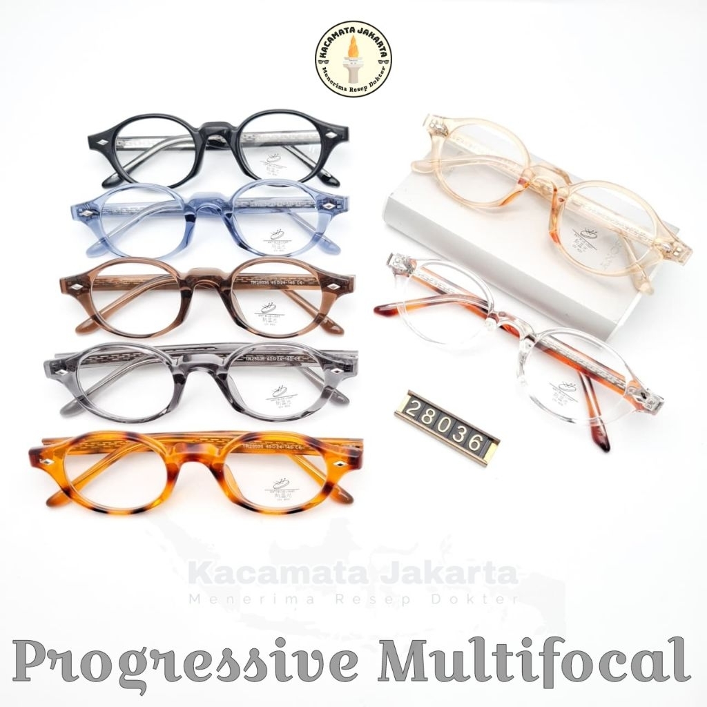 Kacamata lensa progressive multifocal, model oval kecil cocok untuk wajah besar&kecil | frame kacama