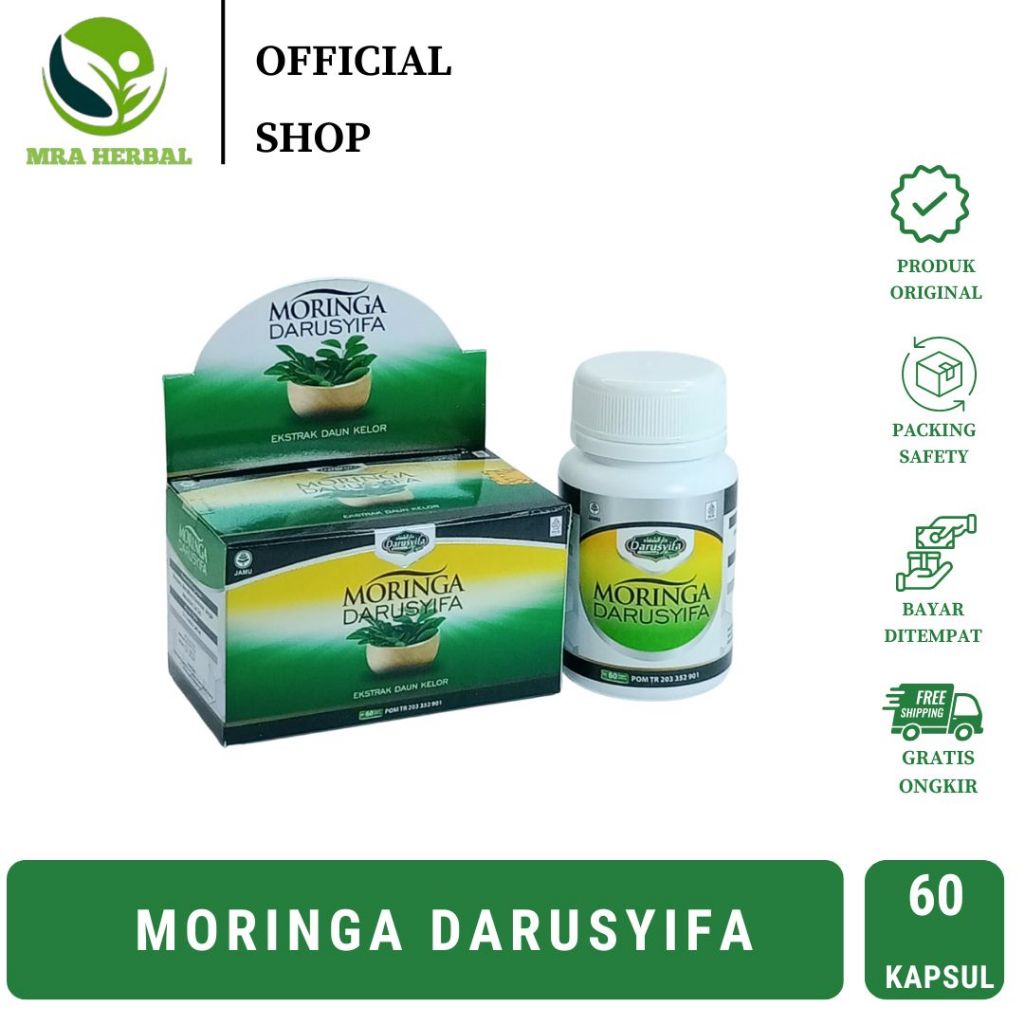 Moringa Darusyifa 60 Kapsul | Kapsul Moringa Ekstrak Daun Kelor