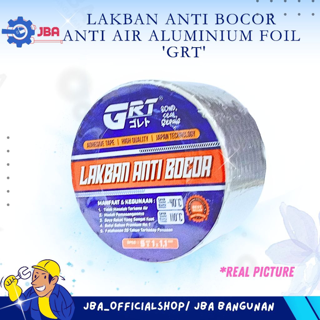 Lakban Anti Bocor 1Meter /Lakban Aluminium/ Lakban tambal aluminium