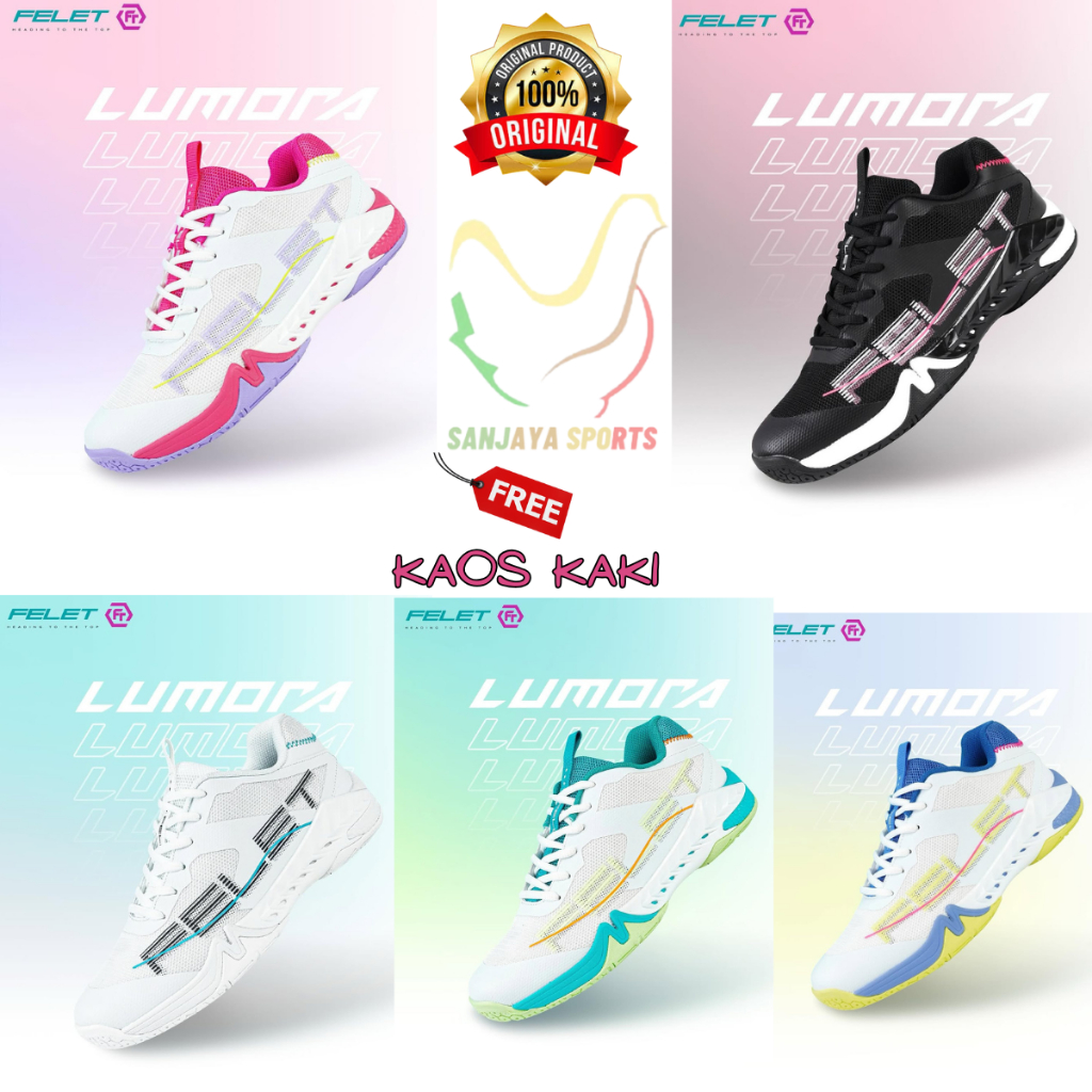 FELET LUMORA Badminton Shoes - Sepatu Badminton Felet Original