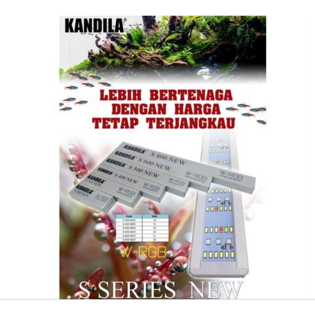 Lampu Kandila S 600 New Lampu Aquarium 60cm 70cm