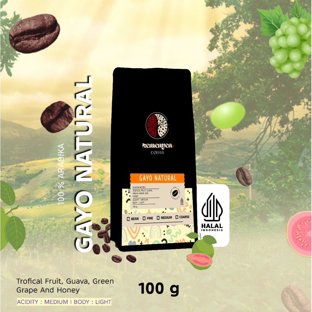 

KEMENYEN Kopi Arabika Gayo Natural 100 gr