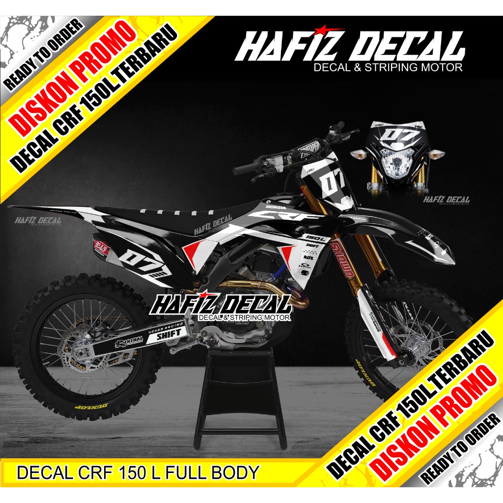 DECAL CRF 150 L FULL BODY, DECAL CRF 150 L, DECAL CRF, DECAL CRF 150, DECAL CRF 150L