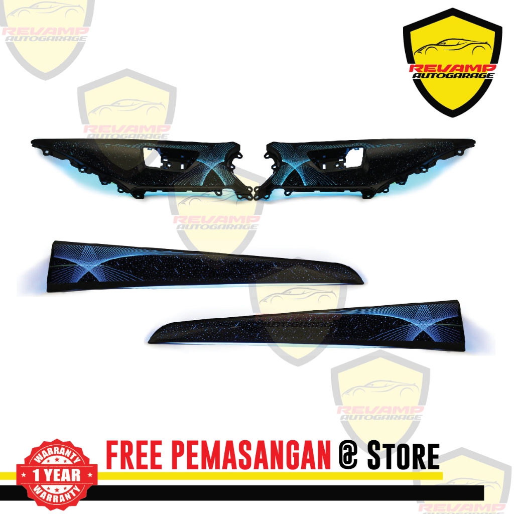 Ambient Light Lampu Led Interior Mobil Rgb Light Ambient Innova Reborn 2016 - 2025 Bluetooth Remote 