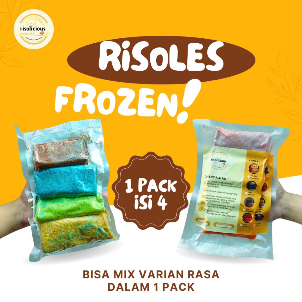 

Risoles Frozen Homemade – Camilan Snack Frozen – Makanan Beku Siap Goreng – Risol Frozen Murah – Risol Sosis Goreng Frozen - Ready Stock