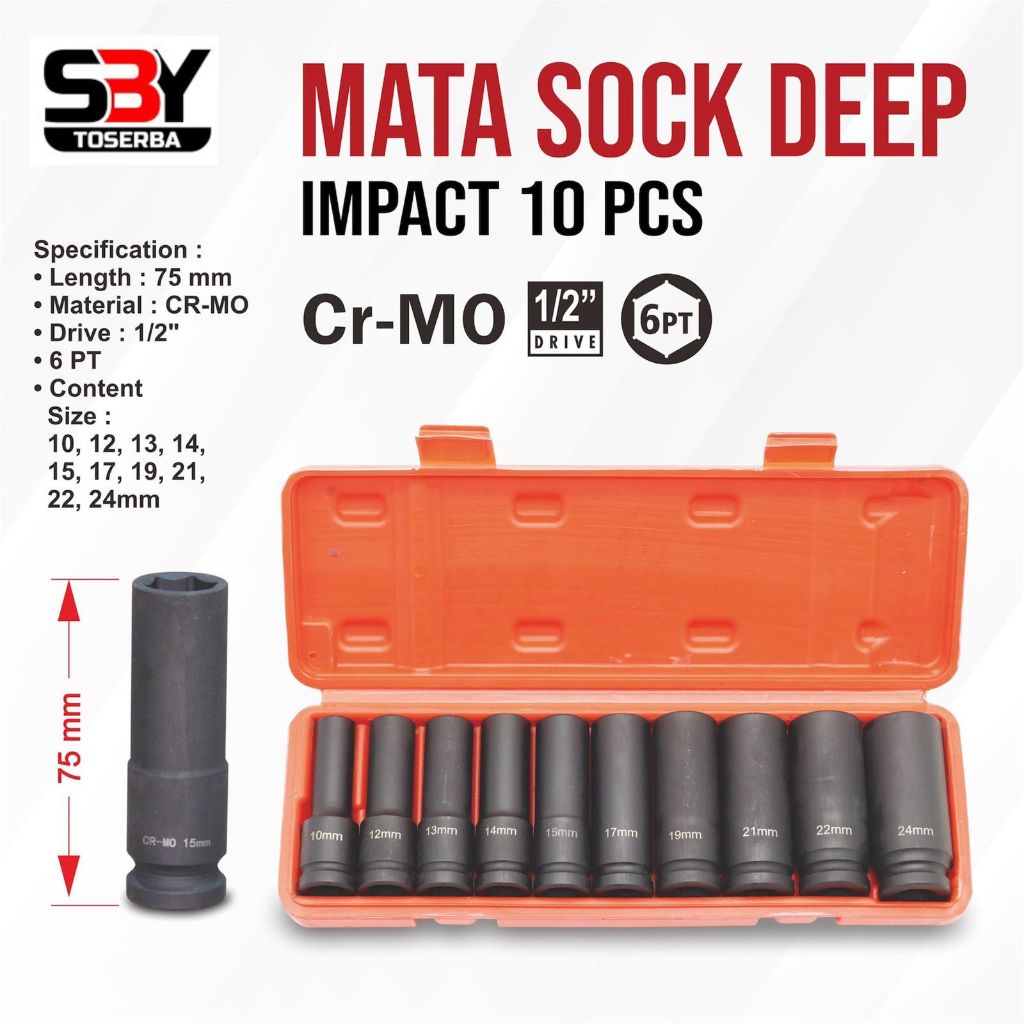 Mata Sock Deep Impact 6PT Set 10 PCS (10,12,13,14,15,17,19,21,22,24 MM) ALDO