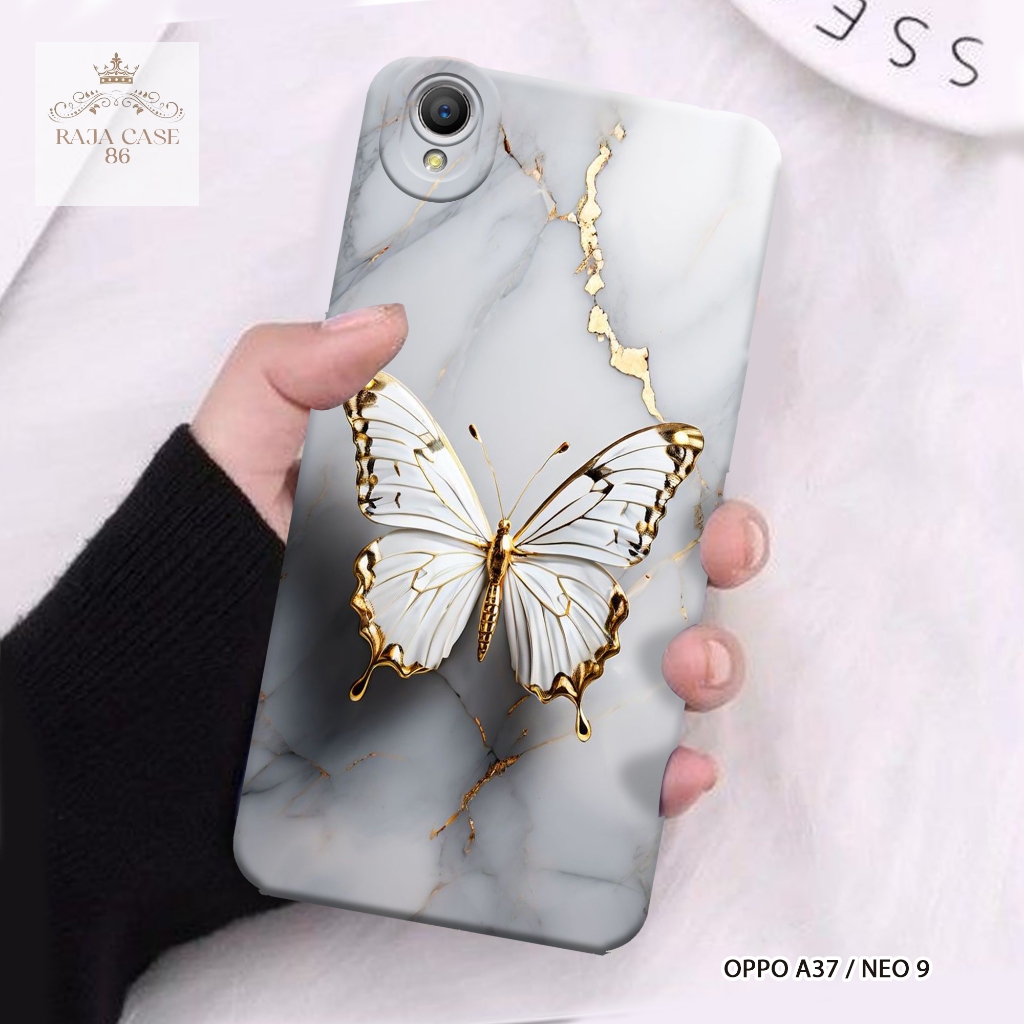 Case Oppo A37 / Oppo Neo 9 - Rajacase - casing Oppo A37 - Motif case Kupu - Pelindung handphone - Op