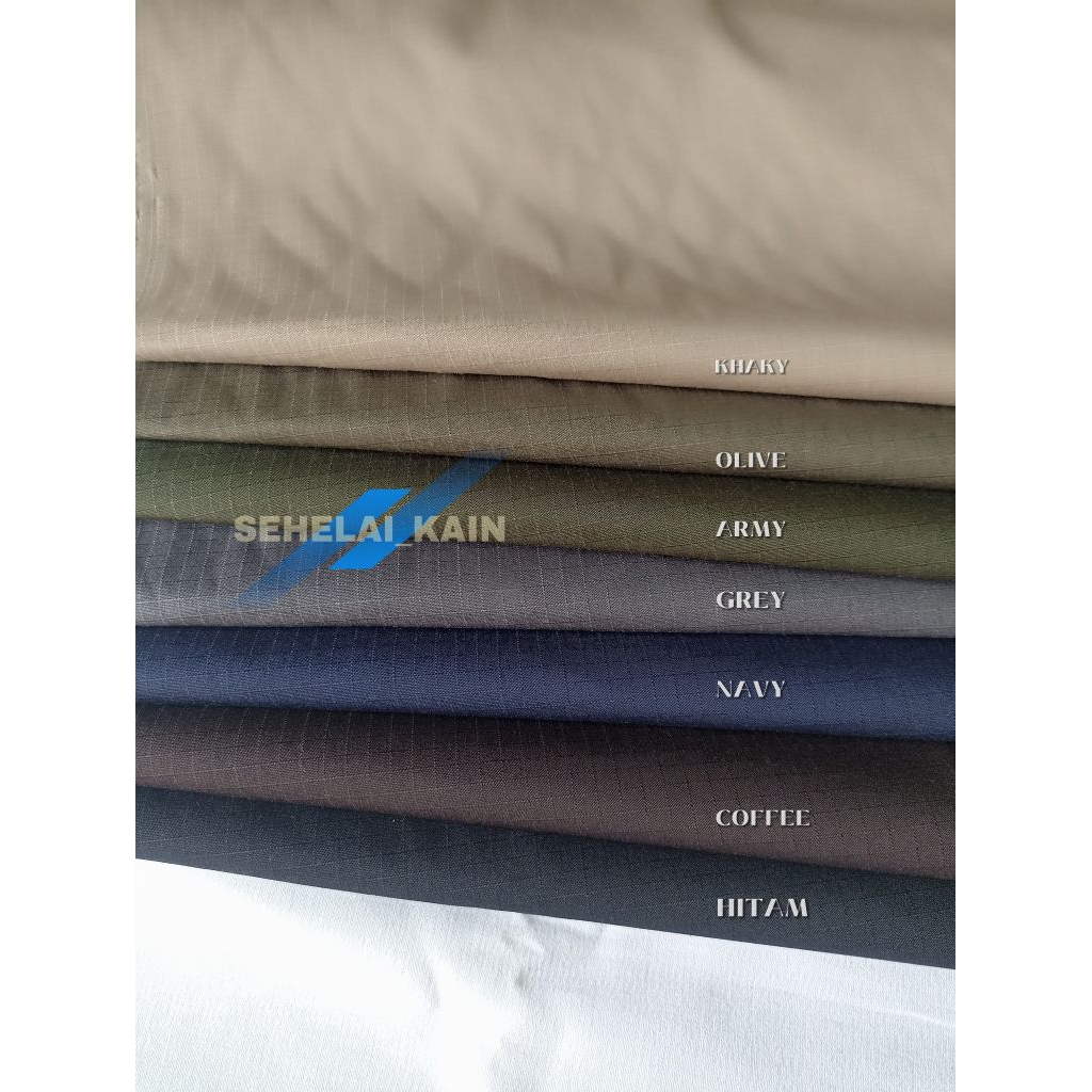 SEHELAI_KAIN RIPSTOP BAHAN TR KAIN KOTAK KOTAK TORNADO KAIN