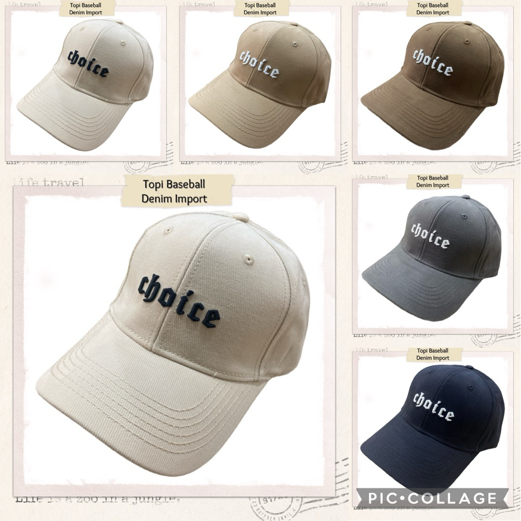 Topi Baseball Dewasa Denim Import CHOICE