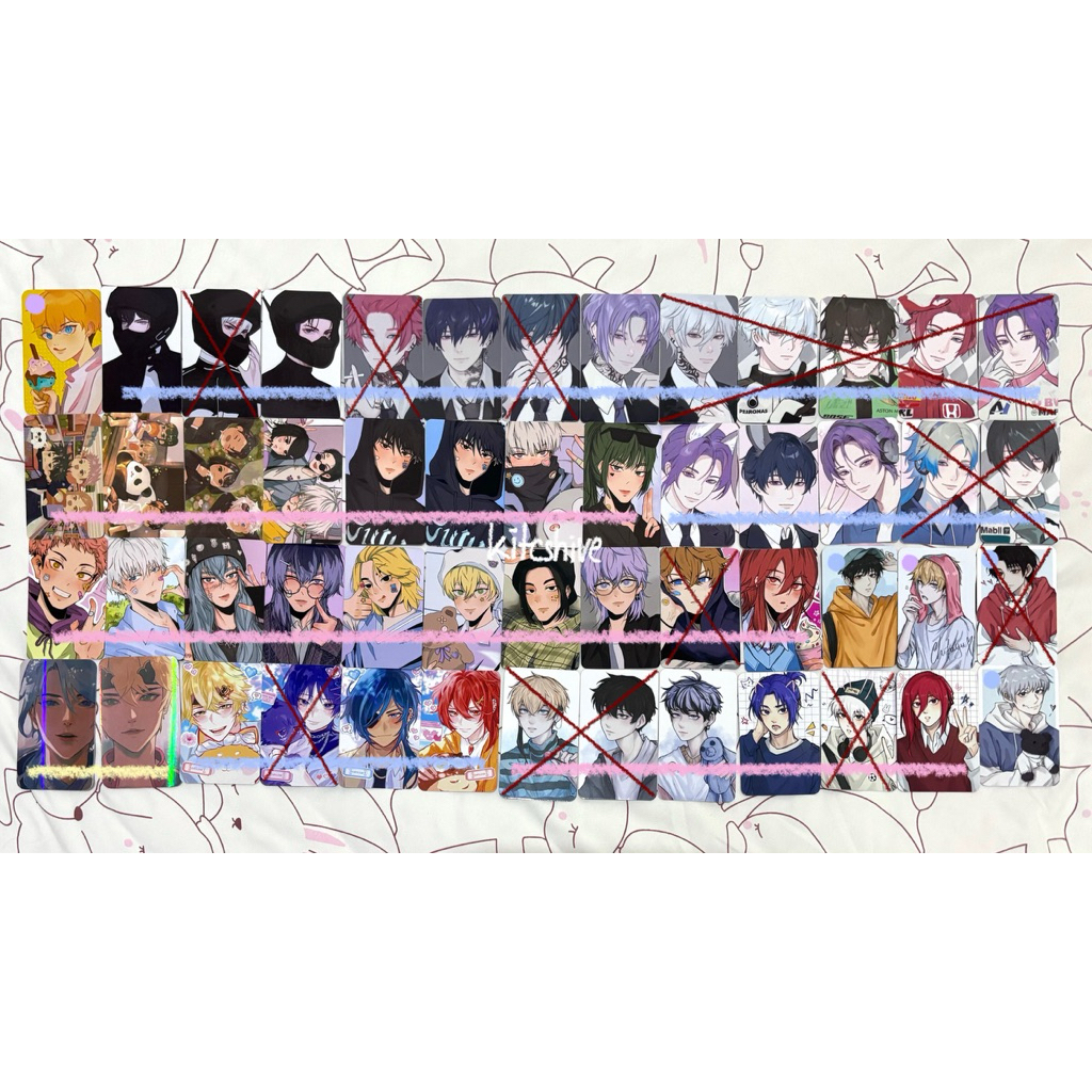 [BACA DESC] wts photocard anime di_series 6baji kyllooelo littlenecron chifuyu rindou mikey baji mit