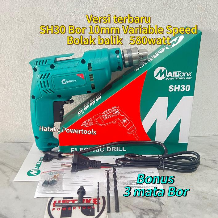 Mailtank SH30 Mesin bor 10mm 580watt Electric Drill SH30 - SH325 - SH522-Belter