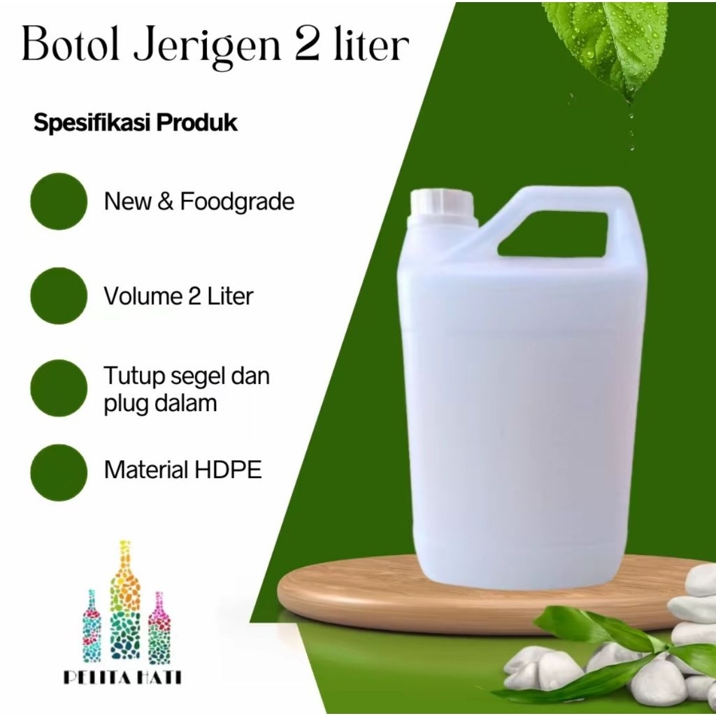 BOTOL JERIGEN 2 LITER HDPE SEGEL FOODGRADE HARGA DISTRIBUTOR