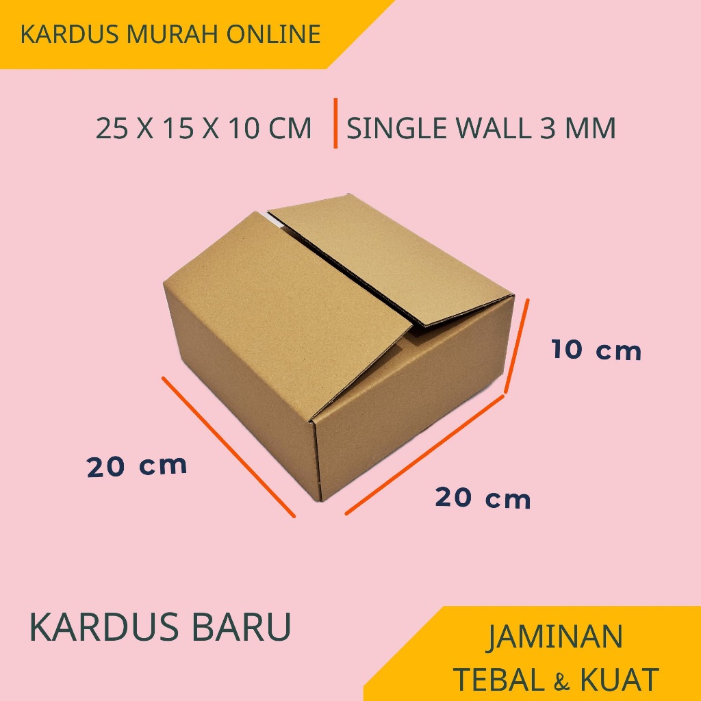 

BOX 20X20X10 CM MURAH KARDUS KARTON PACKAGING ONLINE
