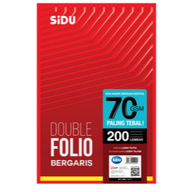 

[PAK] KERTAS DOUBLE FOLIO BERGARIS SIDU 200 LEMBAR*