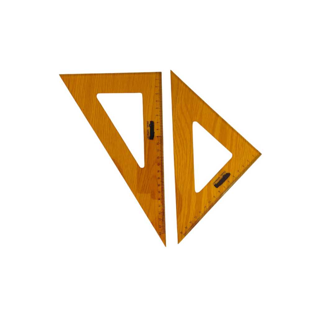 Ziegel penggaris segitiga set 16/22 (warna orange)