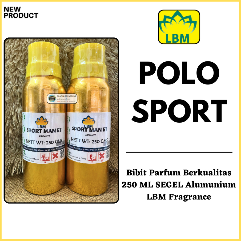 Bibit Parfum LBM - POLO SPORT Murni 250 ML SEGEL Alumunium  By LBM Fragrance ORIGINAL - Parfum Biang