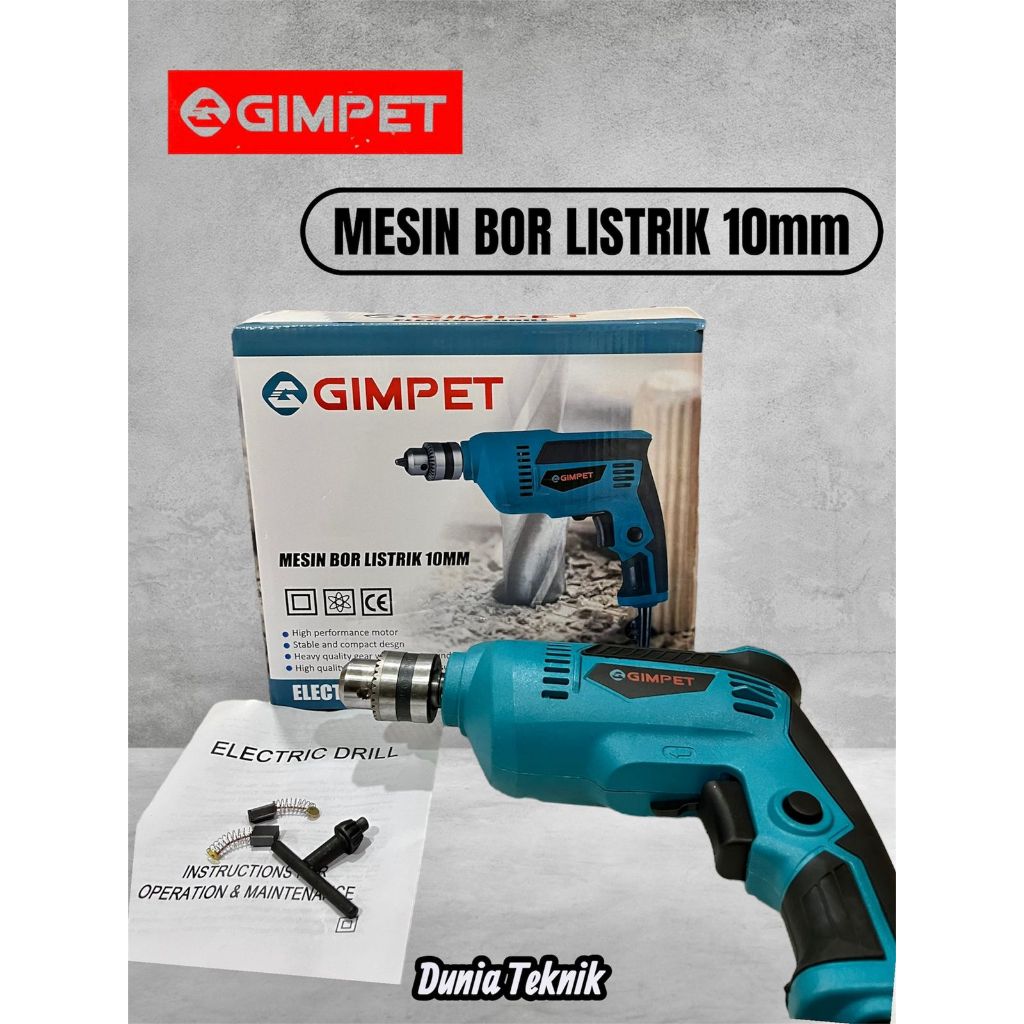 TERBARU GIMPET Mesin Bor Listrik 10MM Bolak Balik / Bor Listrik Modern Bor 10MM / Bor Tembok Bor Tan
