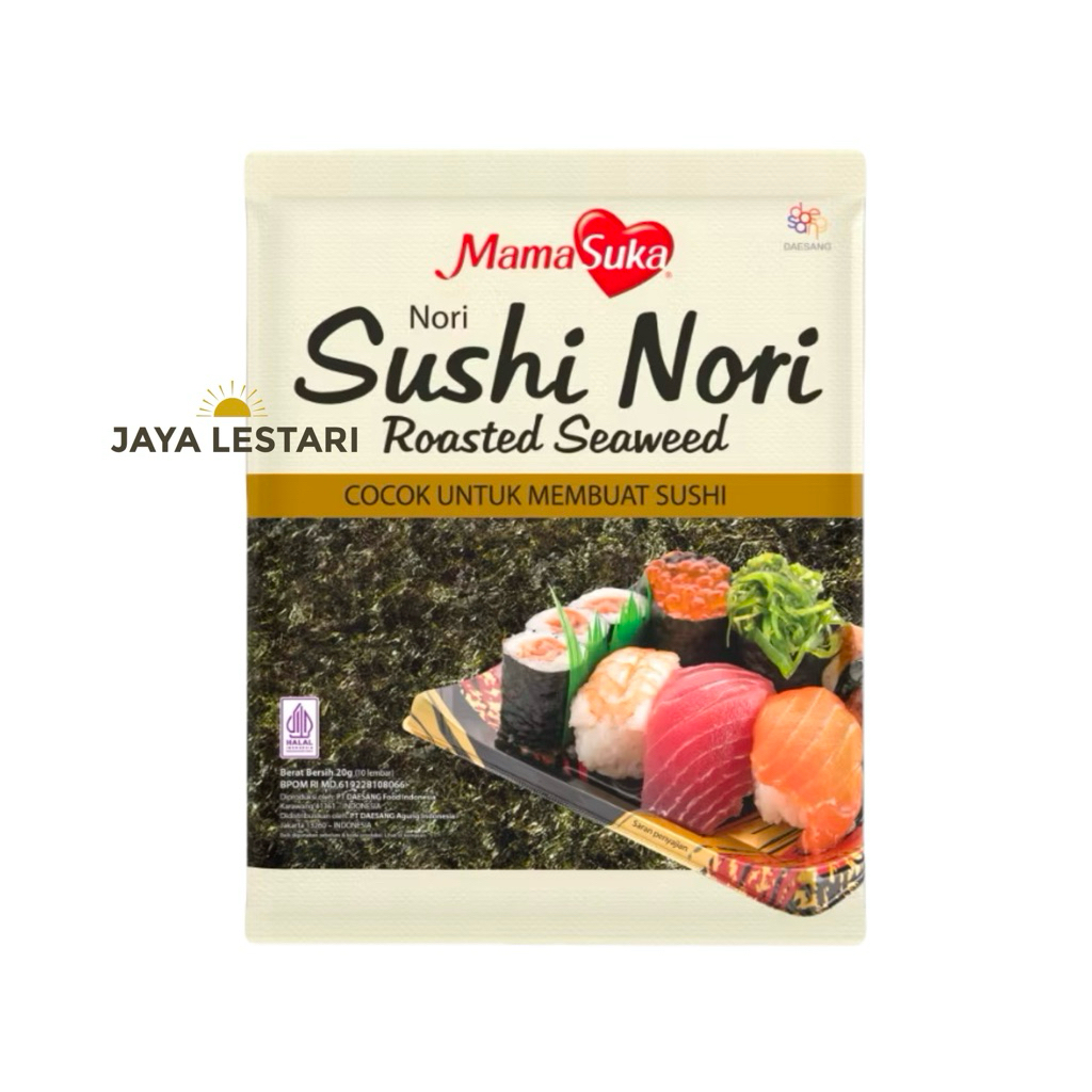 

Mama Suka Sushi Nori Roasted Sesame (Isi 10 Lembar/Pack) (20gx10)