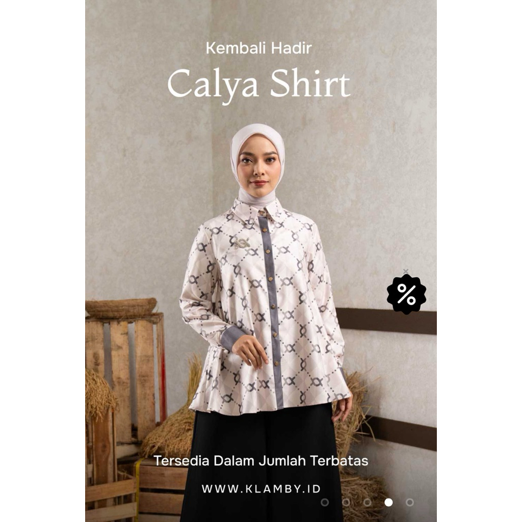[Bundling] Calya Shirt Pavement dan Jilbab Buttonscarves (All Brand New with Box)