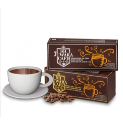 

SH Juwara Cafe 3in1 & 4in1 (1 Box Isi 20 Sachet) Kopi Juwara Kesehatan Mengandung Ganoderma