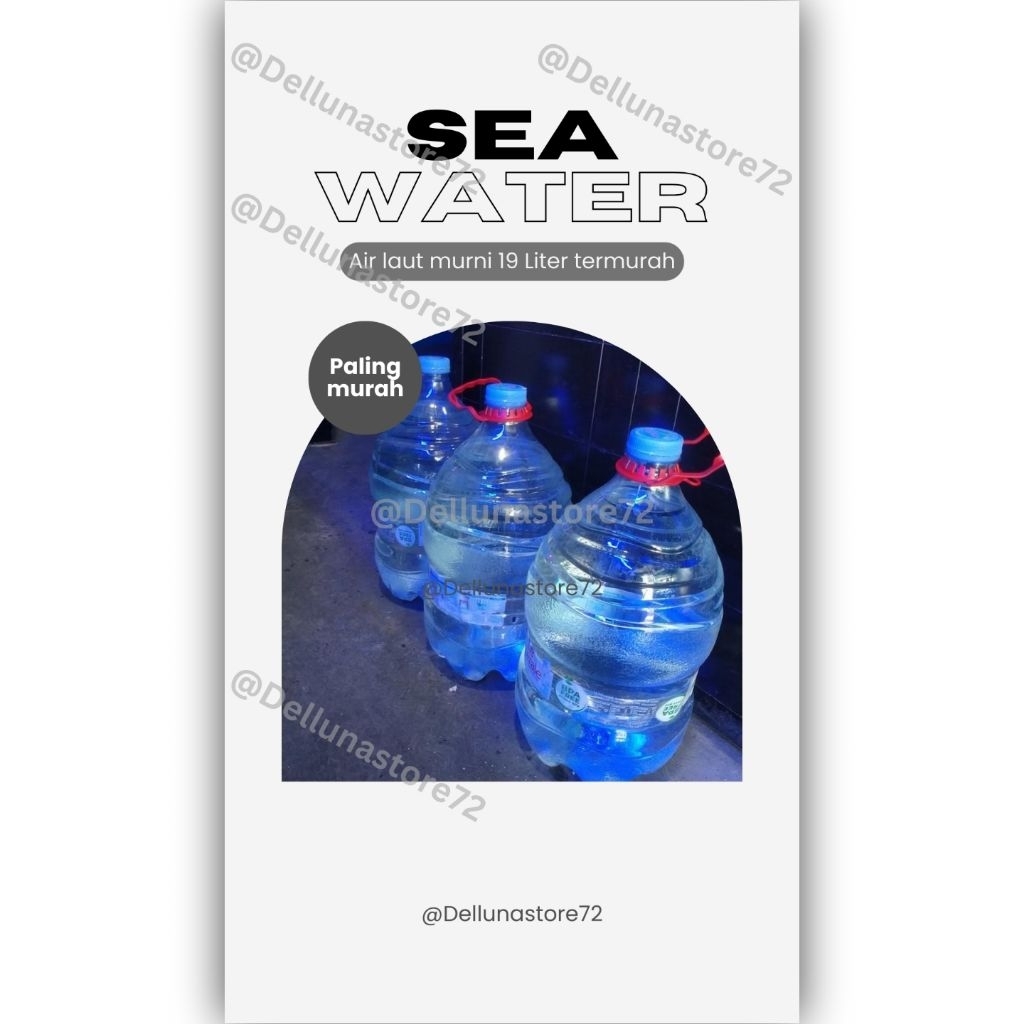 1 GALON SEA WATER 19 LITER I AIR LAUT 19 LITER I SALT WATER 19 LITER I TERMURAH