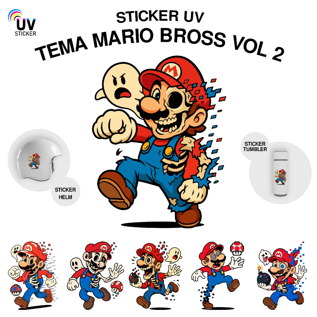 

STIKER UV - TEMA MARIO BROS VOL2 | STICKER UV, STICKER MOTOR, STICKER MOBIL, STICKER HELM, STICKER TUMBLER, STICKER 3D, STICKER UV DTF BY UVSticker