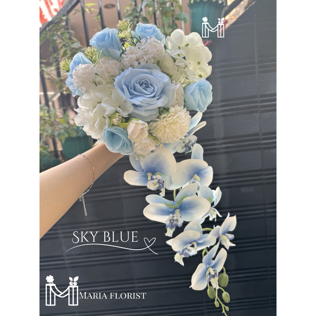 READY Wedding Handbouquet Juntai Casade - Buket Bunga Pernikahan Artificial - Buket Pengantin Anggre