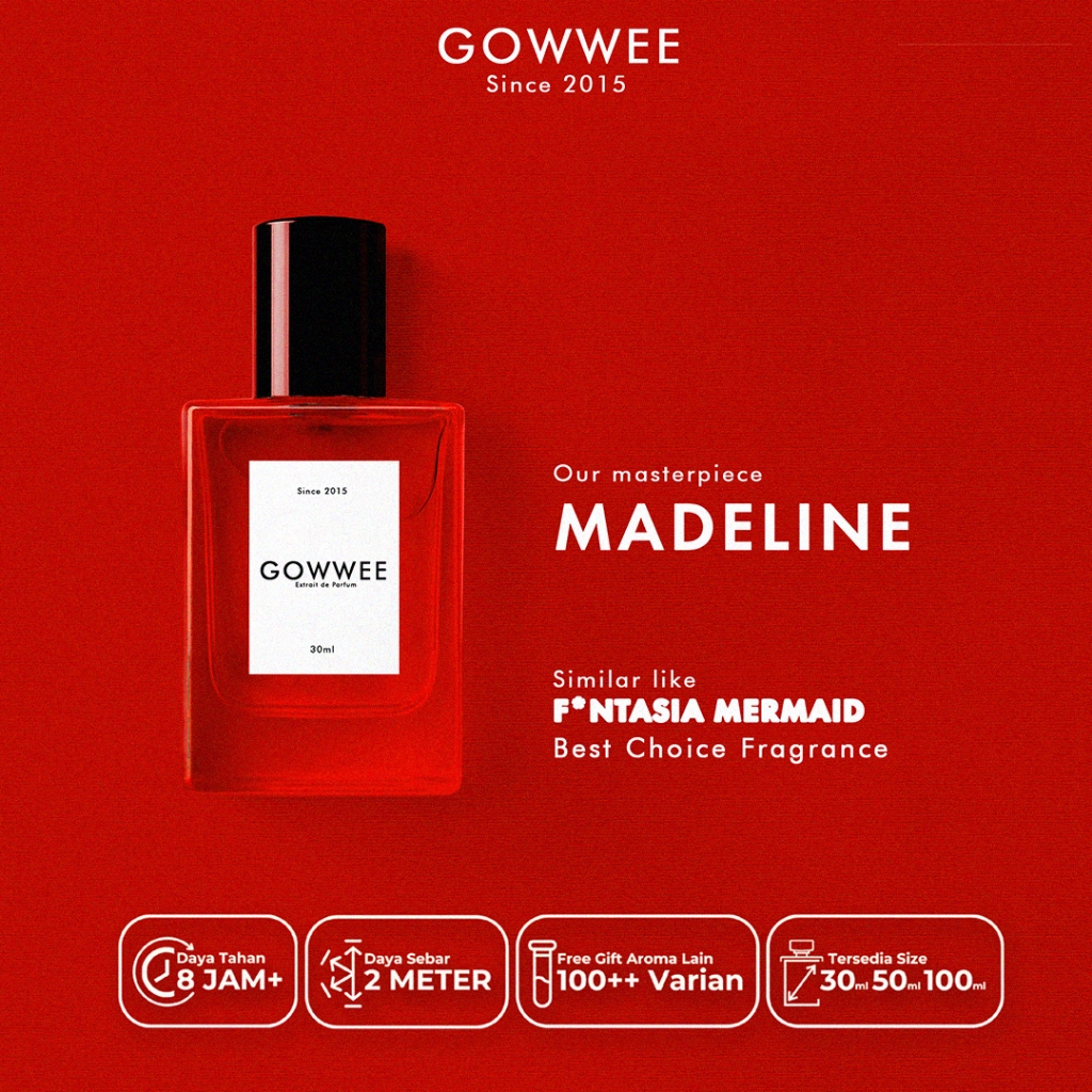 GOWWEE PARFUM – MADELINE – Parfum Extrait Tahan Lama