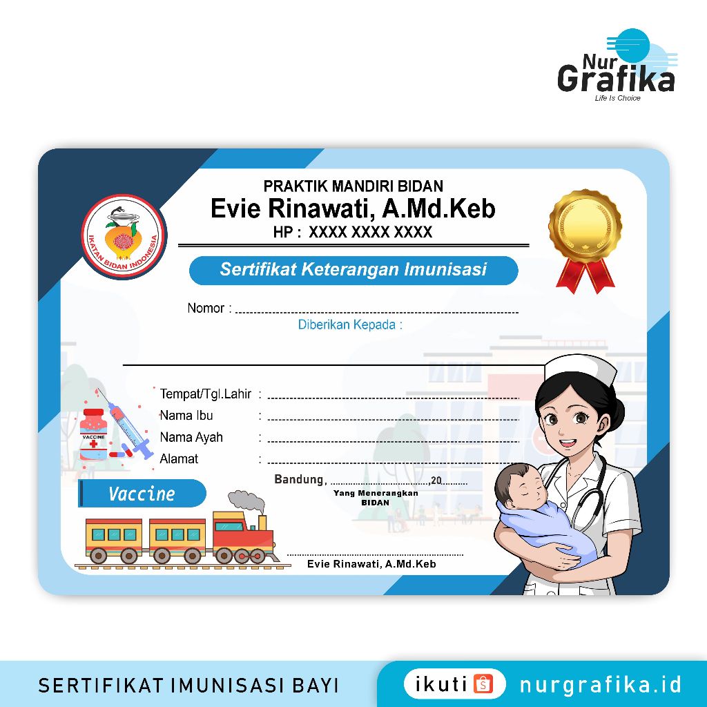 

1Pack Sertifikat Imunisasi Bayi