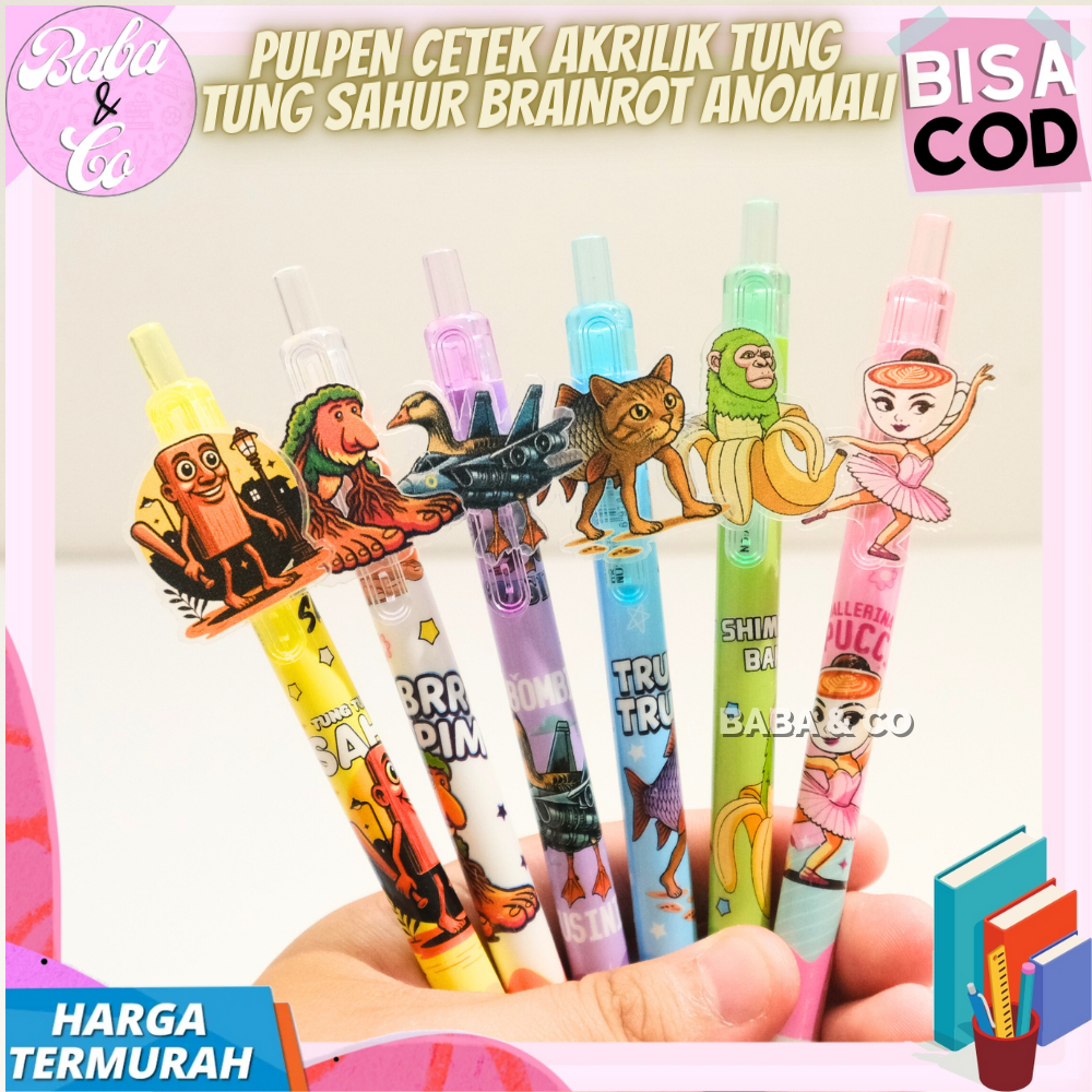 

PULPEN TUNG TUNG PULPEN CETEK AKRILIK BRAINROT ANOMALI LUCU IMUT UNIK PEN MEKANIK AKRILIK BALERINA TUNG TUNG ANOMALI PULPEN MEKANIK CETEK AKRILIK ANOMALI COD