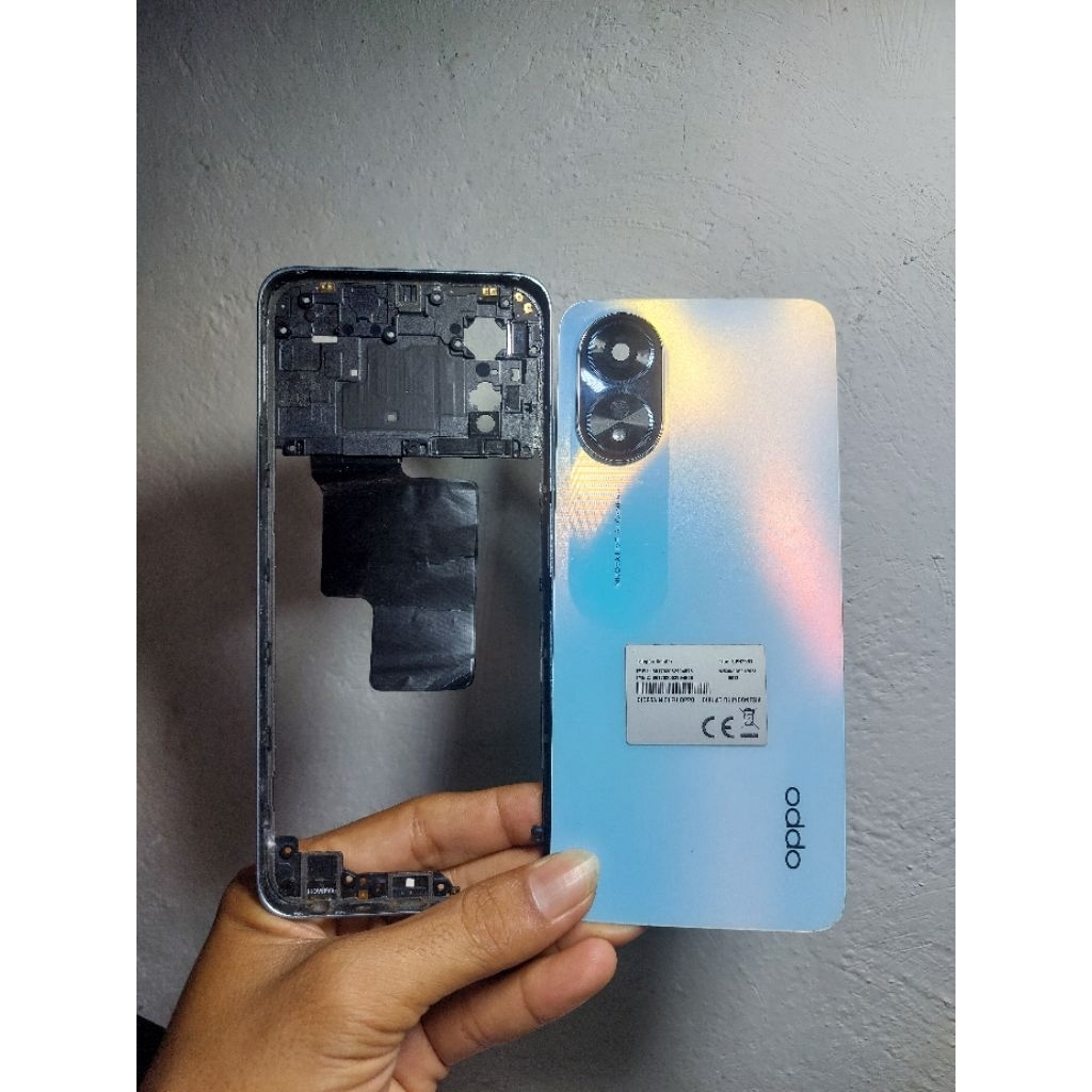 Midle Frame Lcd + Back Cover Oppo A18 Ori Cabutan