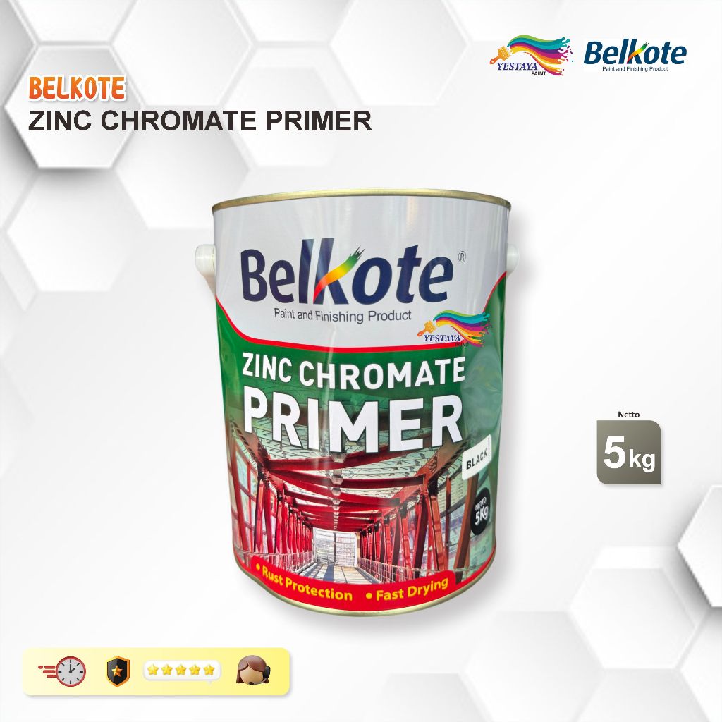 Belkote Zinc Chromate Primer 5 kg dan 25 kg Cat Dasar