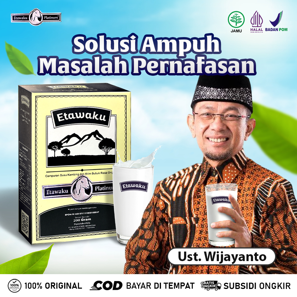 

ETAWAKU Platinum - Susu Etawa dan Krimer Bubuk Rendah Lemak Atasi Gangguan Pernapasan