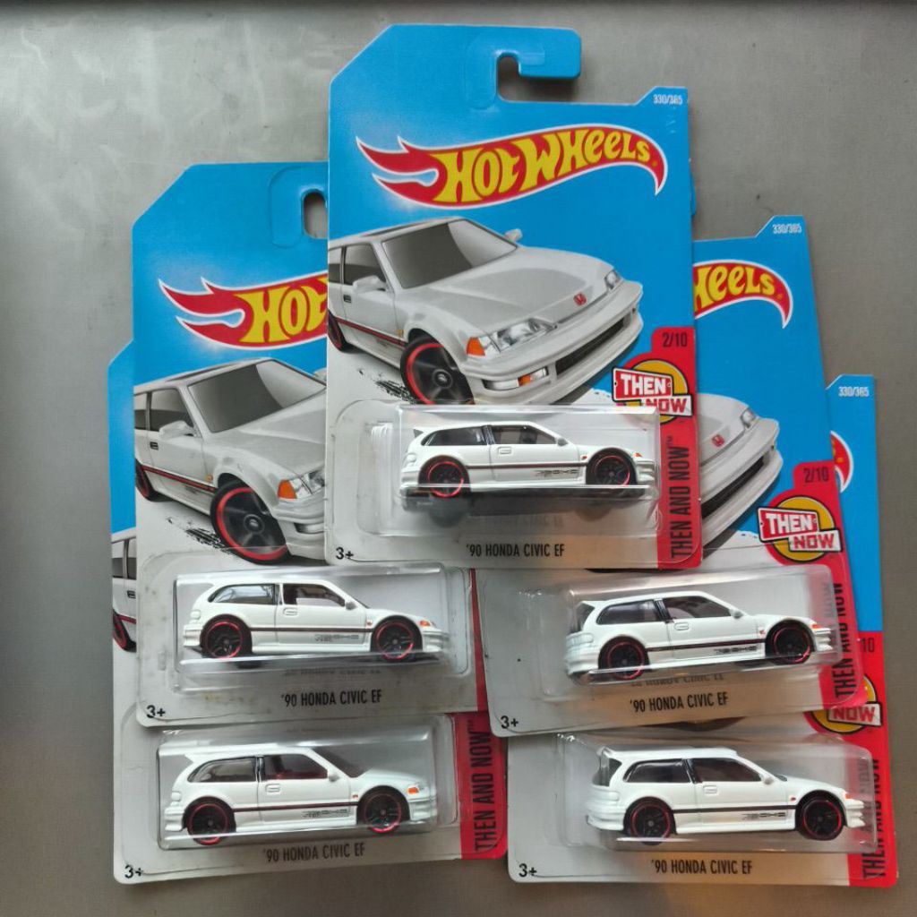 Hot Wheels Honda Civic EF Putih Then And Now White