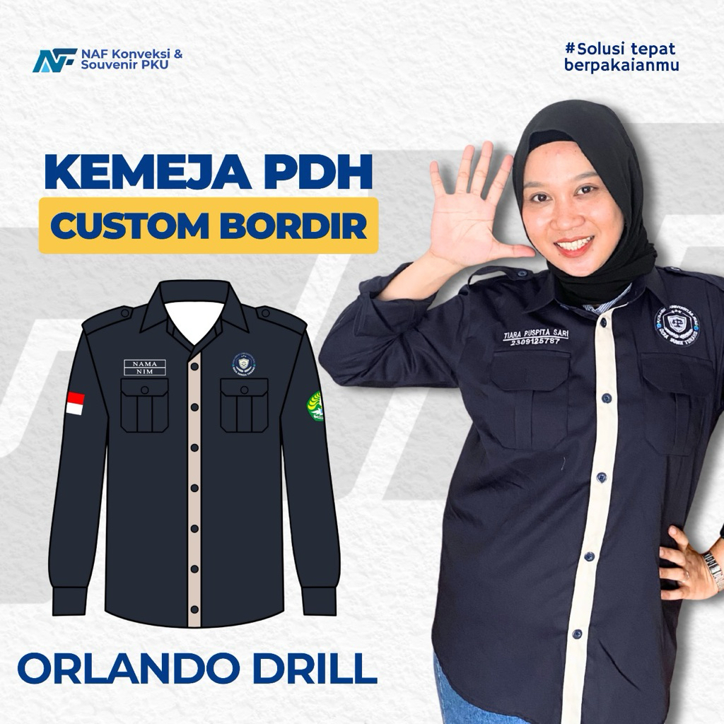KEMEJA PDH/PDL BAHAN ORLANDO DRILL