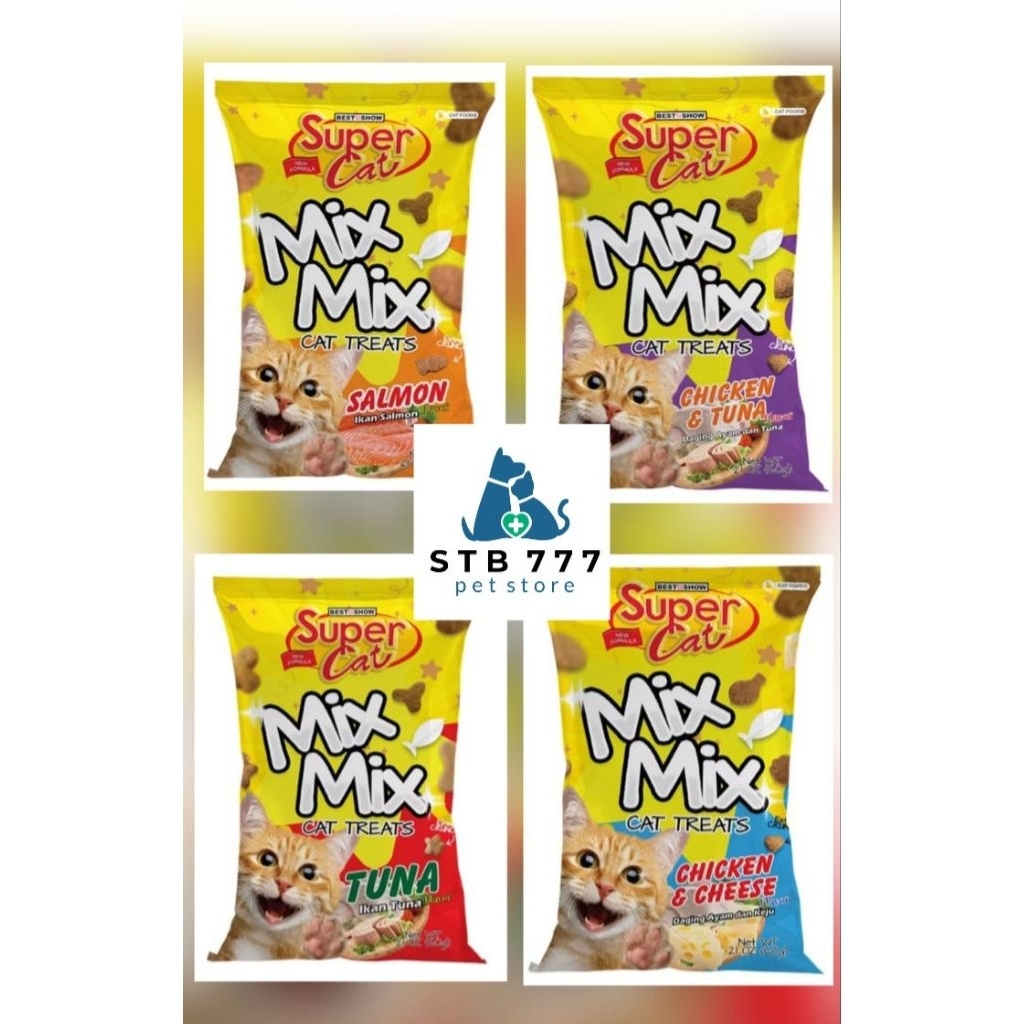 SUPER CAT Mix Mix 60grm - Snack kucing