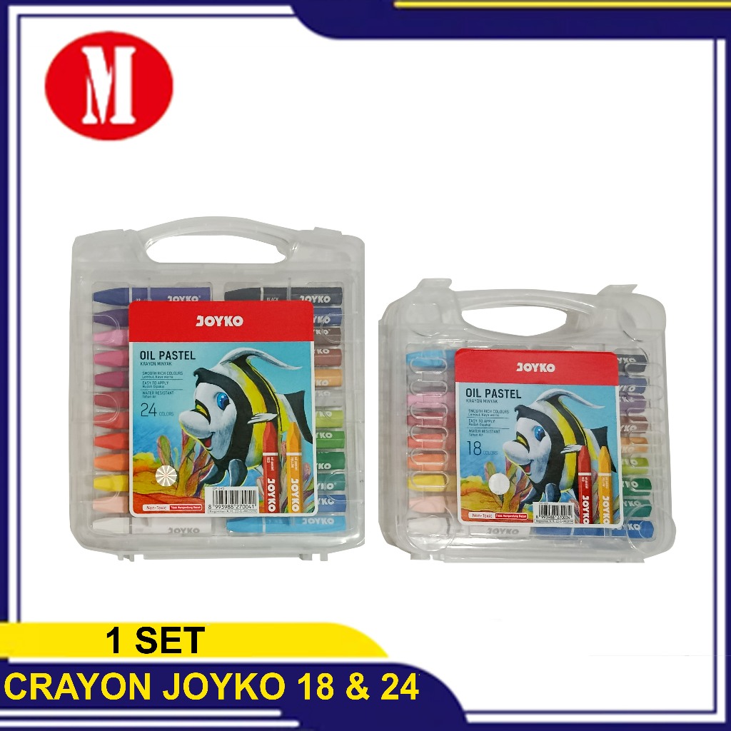 

Crayon Oil Pastel Joyko isi 18 warna dan 24 warna