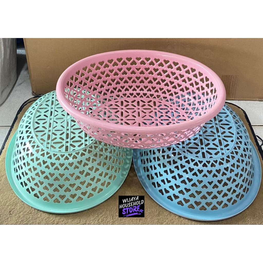 Keranjang Buah Oval Besar / Keranjang Buah Plastik / Keranjang Buah Warna Candy