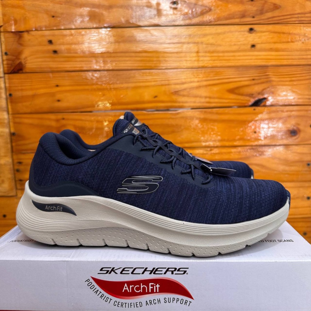 ONLY SIZE 42 SEPATU SKECHERS PRIA SKECHERS ARCH FIT 2.0 UPPERHAND 232709 NAVY SNEAKER SPORTY RUNNING