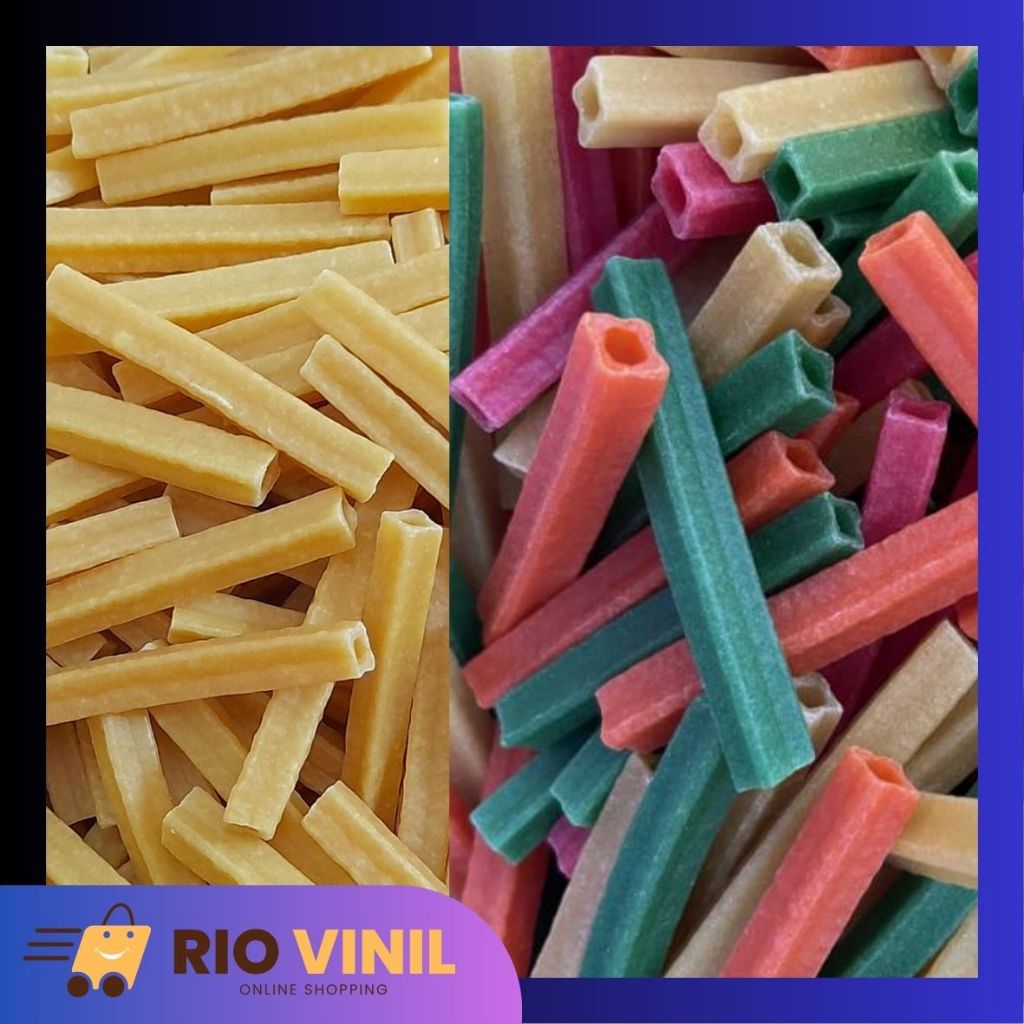 

Kerupuk Potato Makaroni Warna Panjang Mentah Kemasan 1 Kg Murah