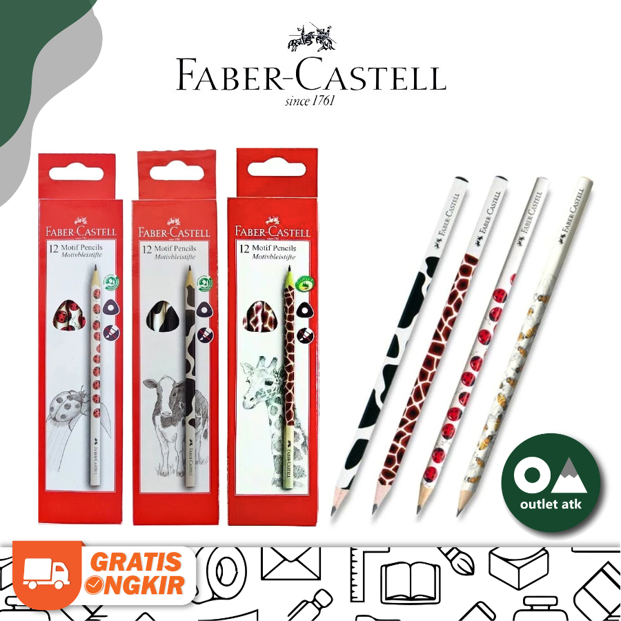 

Pensil Kayu Faber Castell Wood Pencil Motif 2B