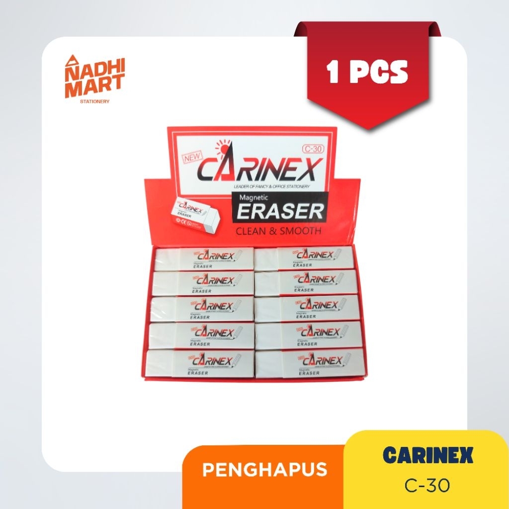 

PENGHAPUS PENSIL ERASER CARINEX C30 PUTIH STIP CARINEX CNX-C30 PTH