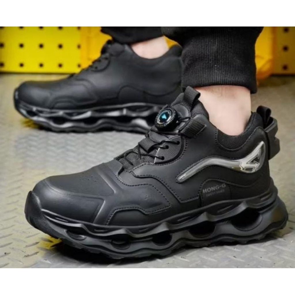 Sepatu safety sport / sepatu safety olahraga hitam SAFETY Grosir